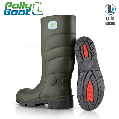 Polly Boot Galaxy Leo Kaymaz Tabanlı İş Çizmesi Çelik Burunlu